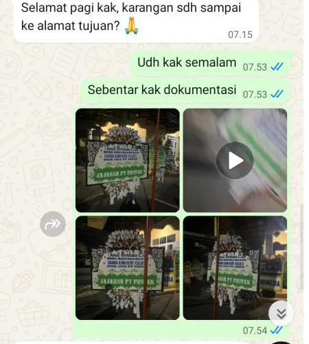 Pengiriman Papan Bunga Selamat Teluk Naga