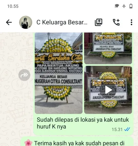 Pengiriman Papan Bunga Duka Teluk Naga