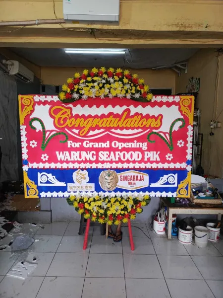 Papan Bunga Ucapan Selamat Teluk Naga